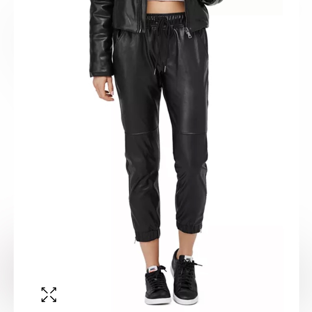 David Lerner Vegan Leather Jogger